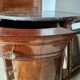 Rare Somno with drawer, Empire period Cuban mahogany and superb grooved marble.