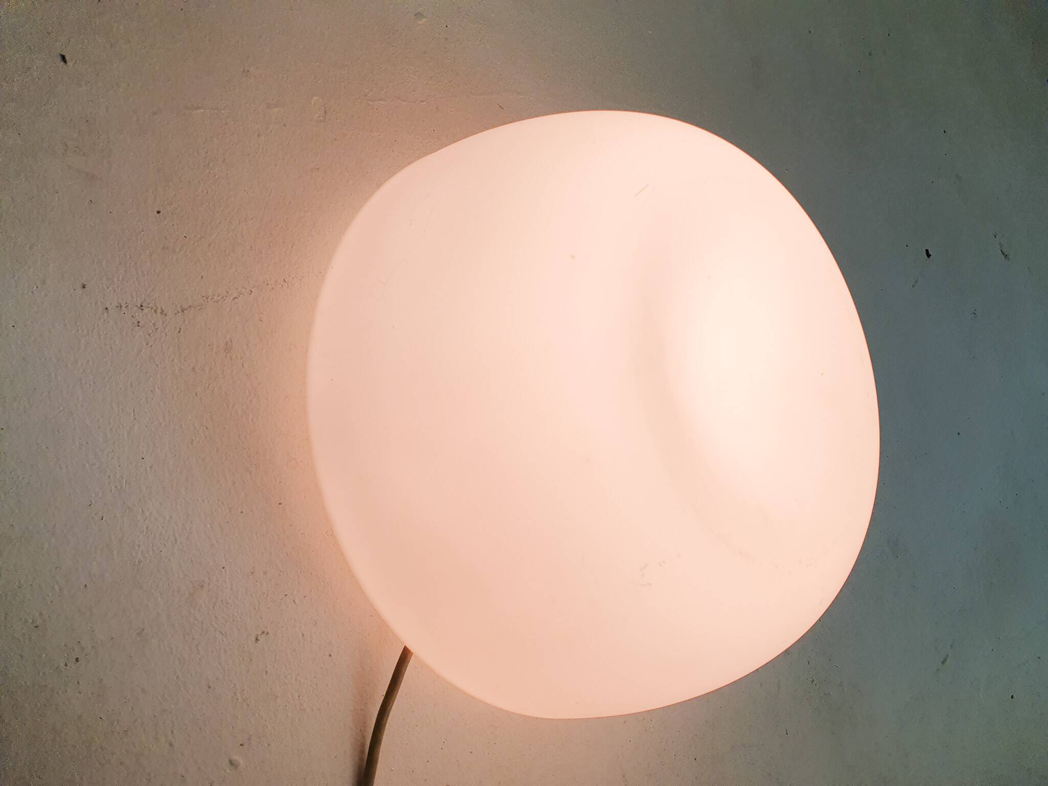Milk glass ceiling or wall light by Glasshutte Limburg, Germany 1970's