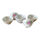 6 antique coffee cups in pearlescent porcelain
