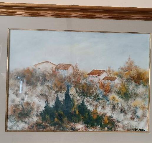 Oil on canvas Marino Scardigli (Pistoia, 1921-Pescia, 2005) - Tuscan landscape