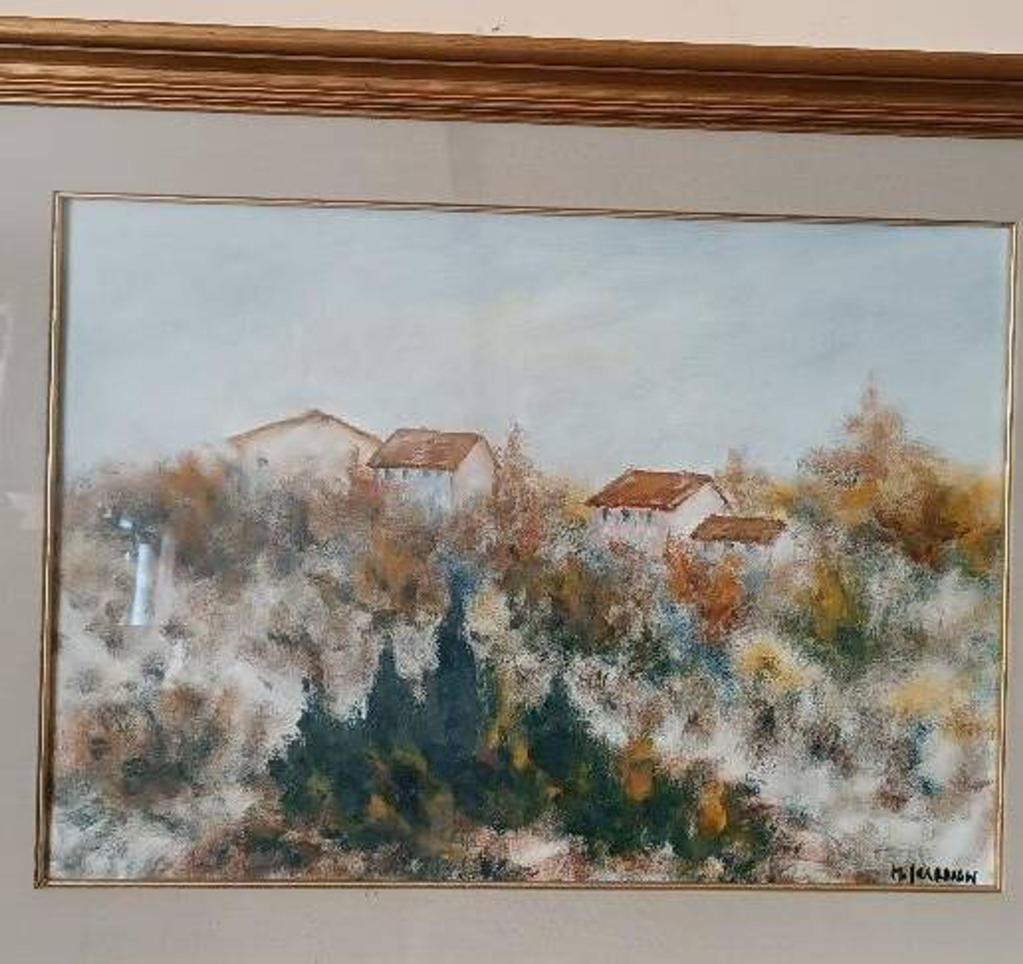 Oil on canvas Marino Scardigli (Pistoia, 1921-Pescia, 2005) - Tuscan landscape