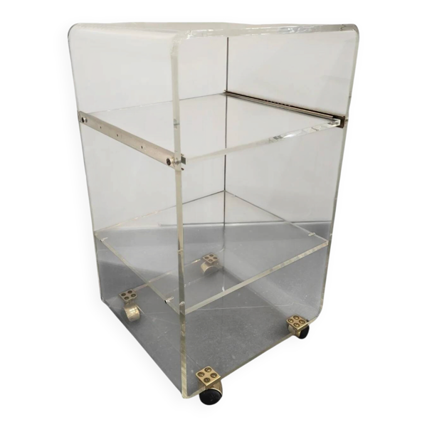 Desserte roulante en plexiglas – Marais International – années 1970-1980