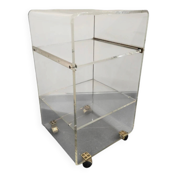 Desserte roulante en plexiglas – Marais International – années 1970-1980