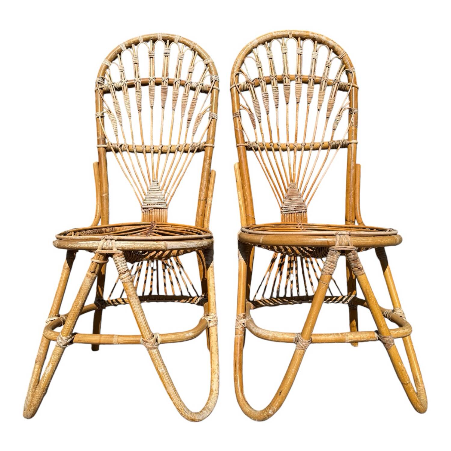Bamboo and Rattan Chair by Dirk Van Sliedregt for Rohe Noordwolde