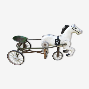Vintage pedal horse toy of soviet ussr child of the 1950s