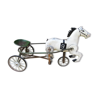 Vintage pedal horse toy of soviet ussr child of the 1950s