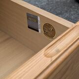Brutalist chest of drawers in vintage elm 1980