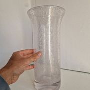 Grand vase en verre bullé style biot