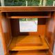Armoire meuble tv bonnetière en merisier massif 80s