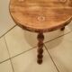 Tabouret demi lune vintage en bois massif 2