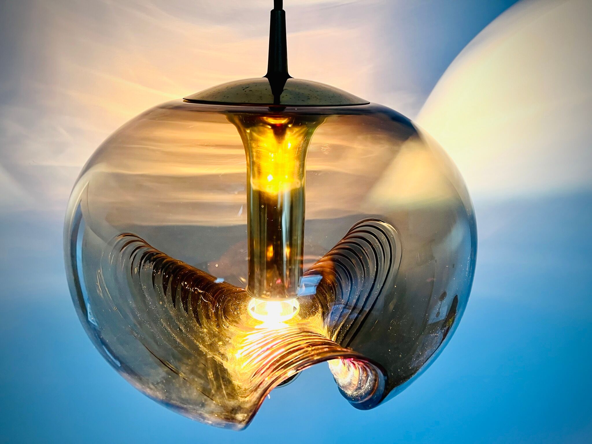 Glass pendant "Wave" / " Anemone" by Peill & Putzler