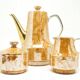 Roman set: jug, sugar bowl and milk jug, mid-century modern, porcelain, Chodzież, Poland, 1970s