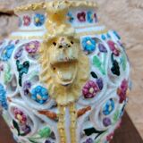 Vase en céramique motif fleurs