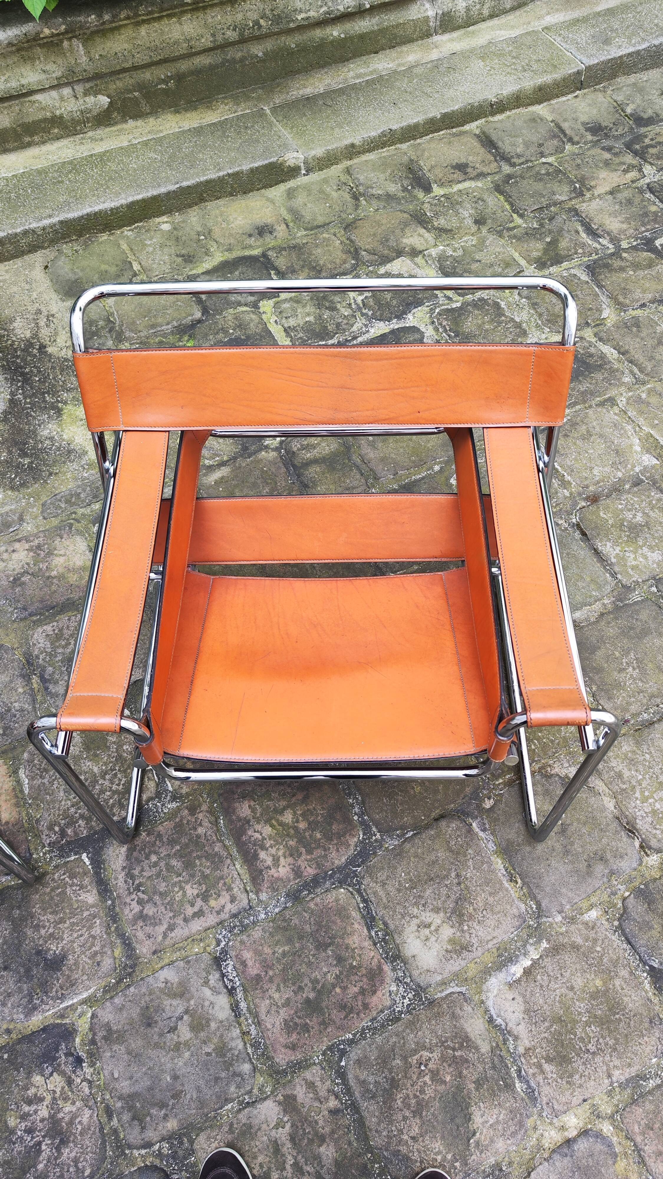 Pair of armchairs Marcel Breuer Wassily fasem 1983