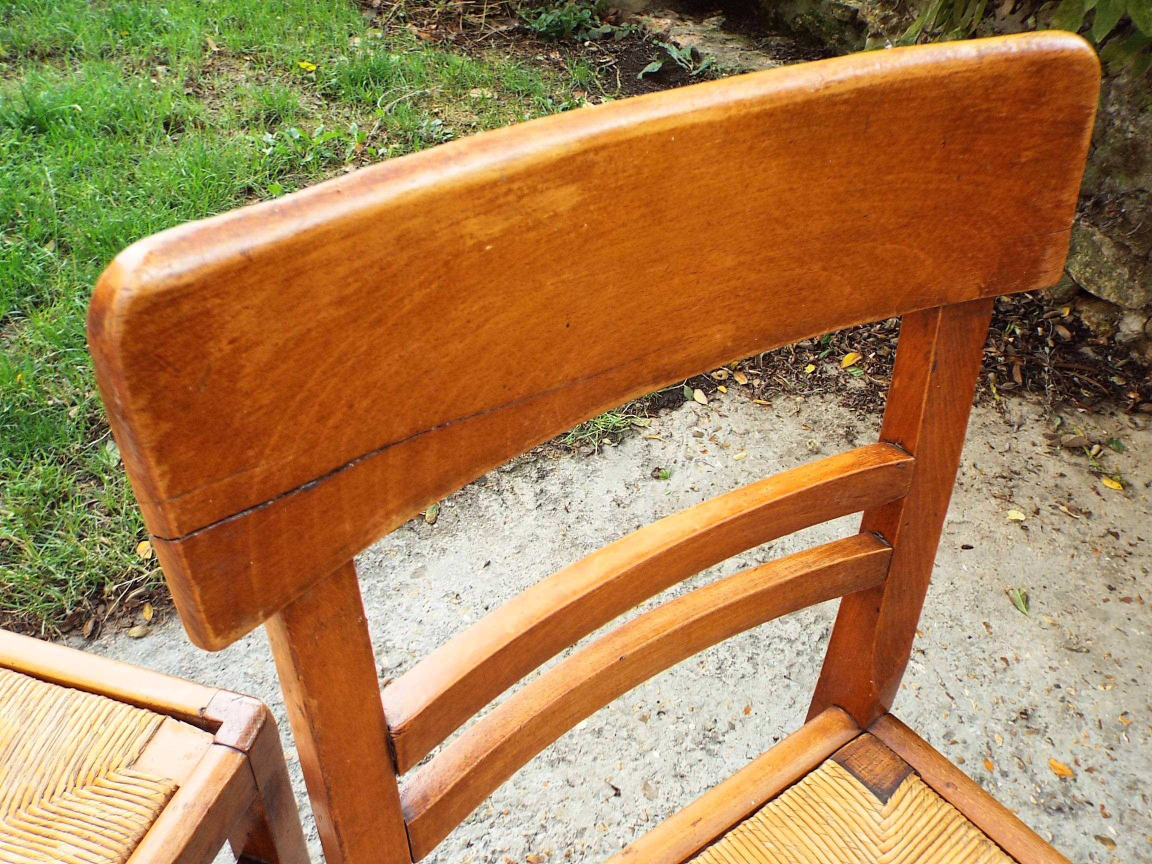 4 straw chairs