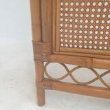 Italian rattan and wicker room divider 1960s