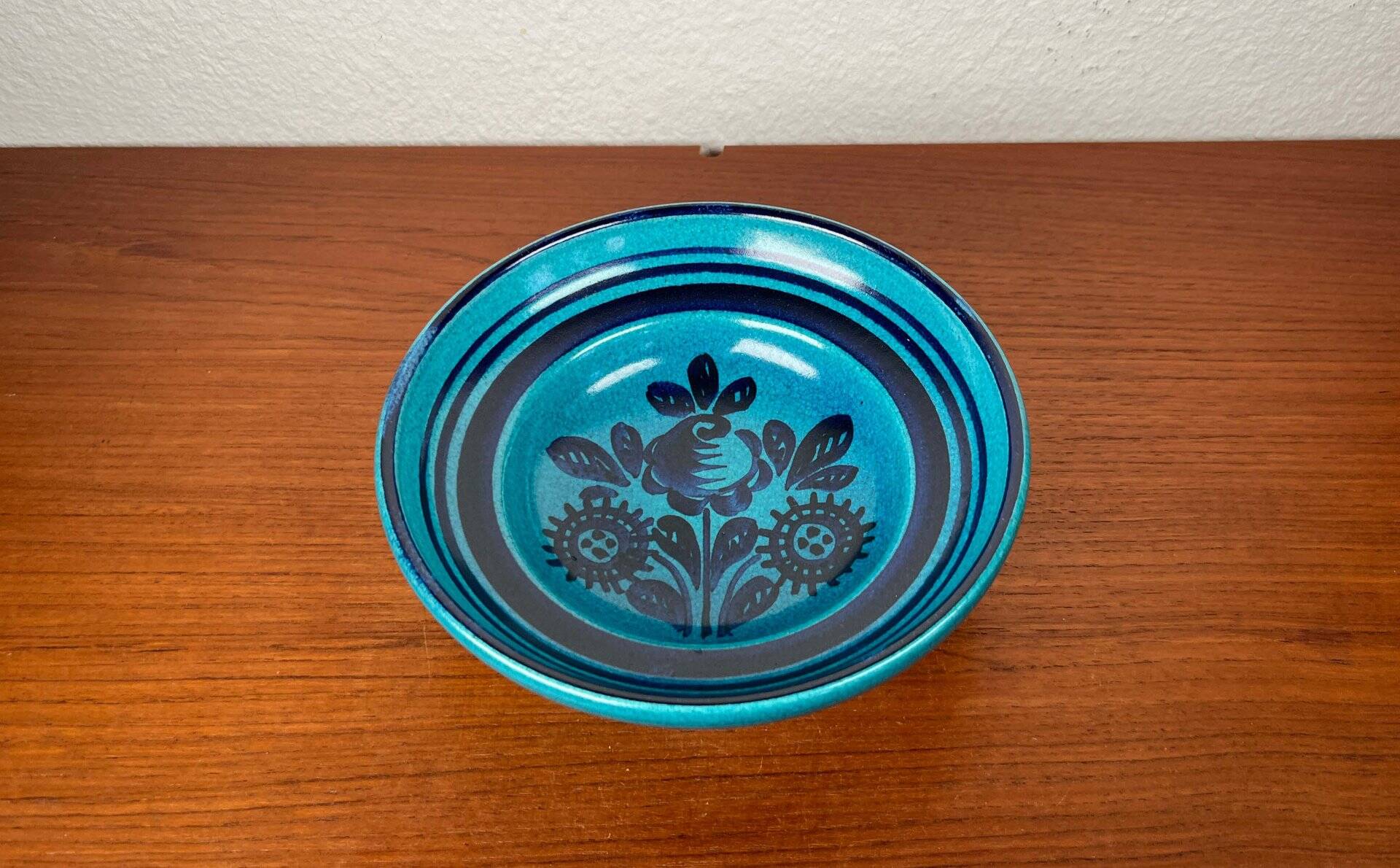 Mid-century modern ceramic wall plate by Wilhelm Kagel, German, 1960s.