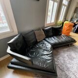 B&b Italia sofa Antonio Citterio Arne black leather