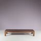1960s Wengé wooden slat bench from the Netherlands
