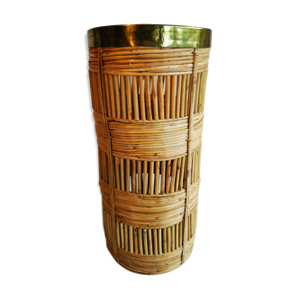 Rattan umbrella holder