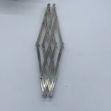 Trivet, silver metal, art deco, vintage, extendable