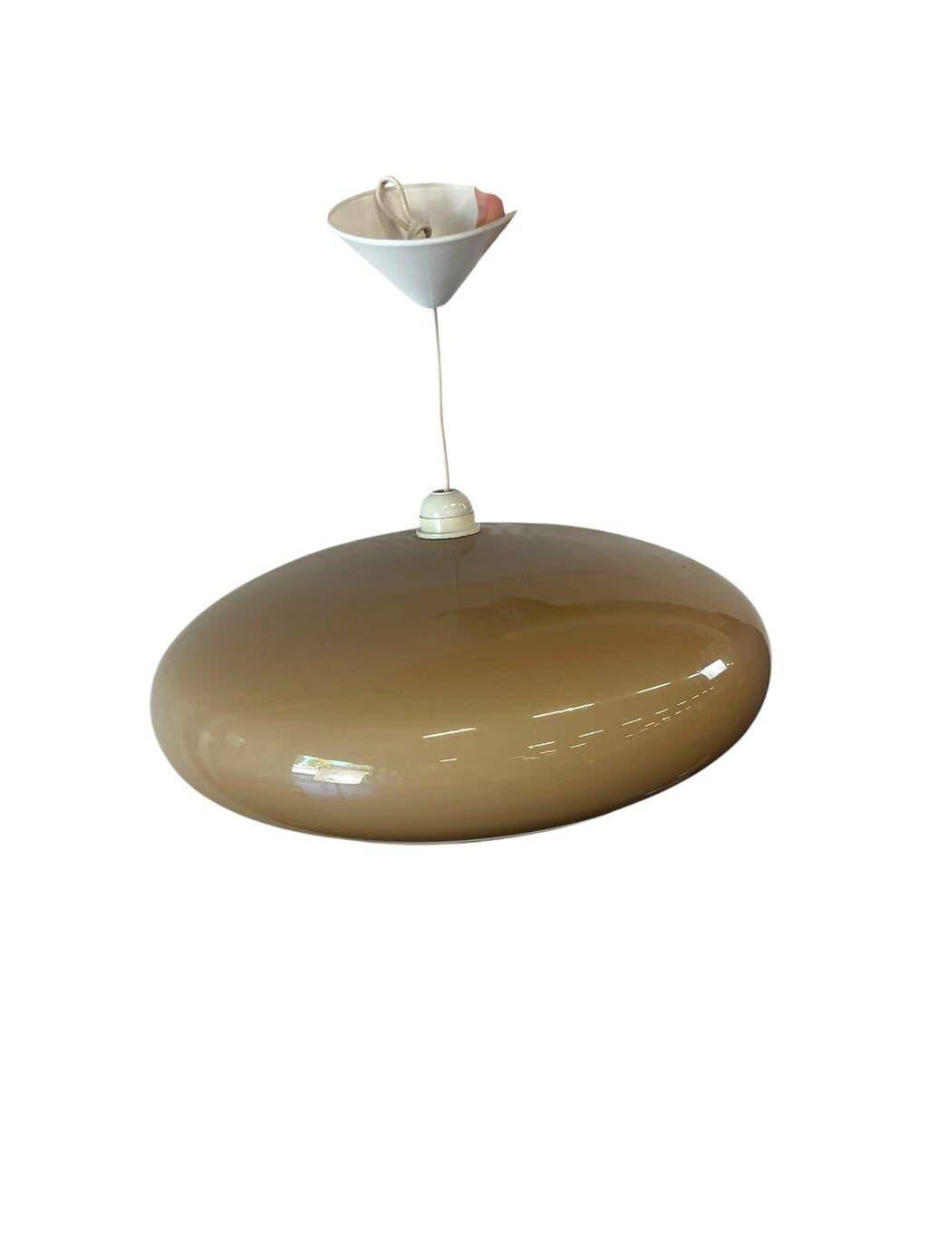 Vintage acrylic suspension/lustre in a futuristic UFO shape.