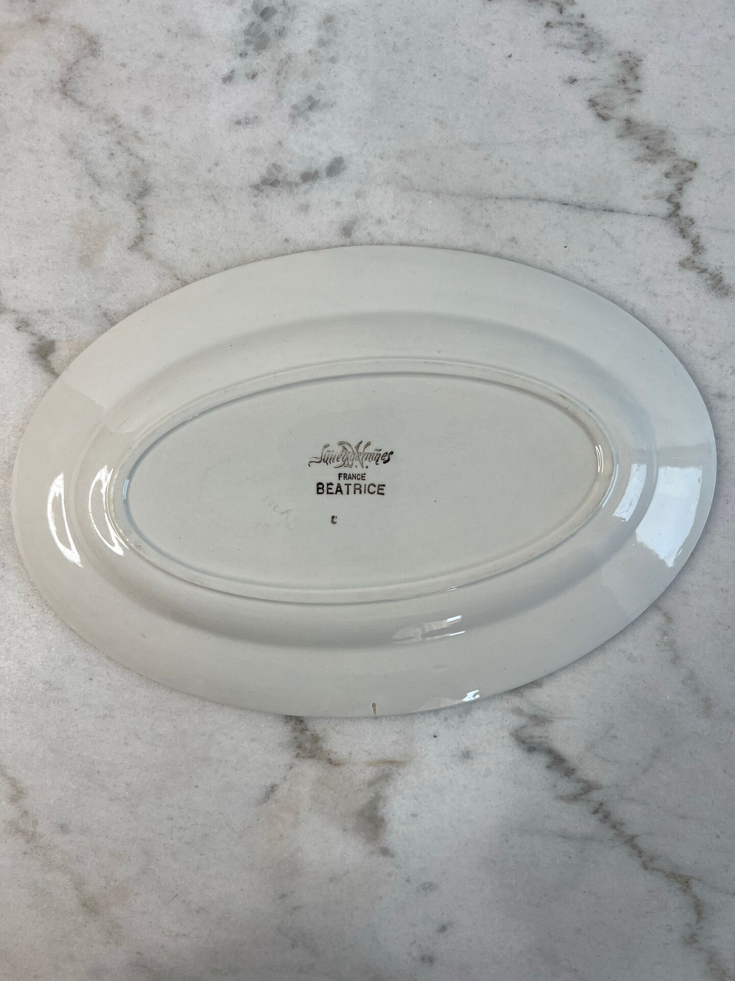 Plat ovale Sarreguemines collection Béatrice