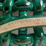 Braided ceramic fruit bowl signed Jérôme Massier Vallauris