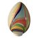 Lampe de table œuf blanc avec décor multicolore par Simoeng