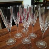 Crystal champagne flutes
