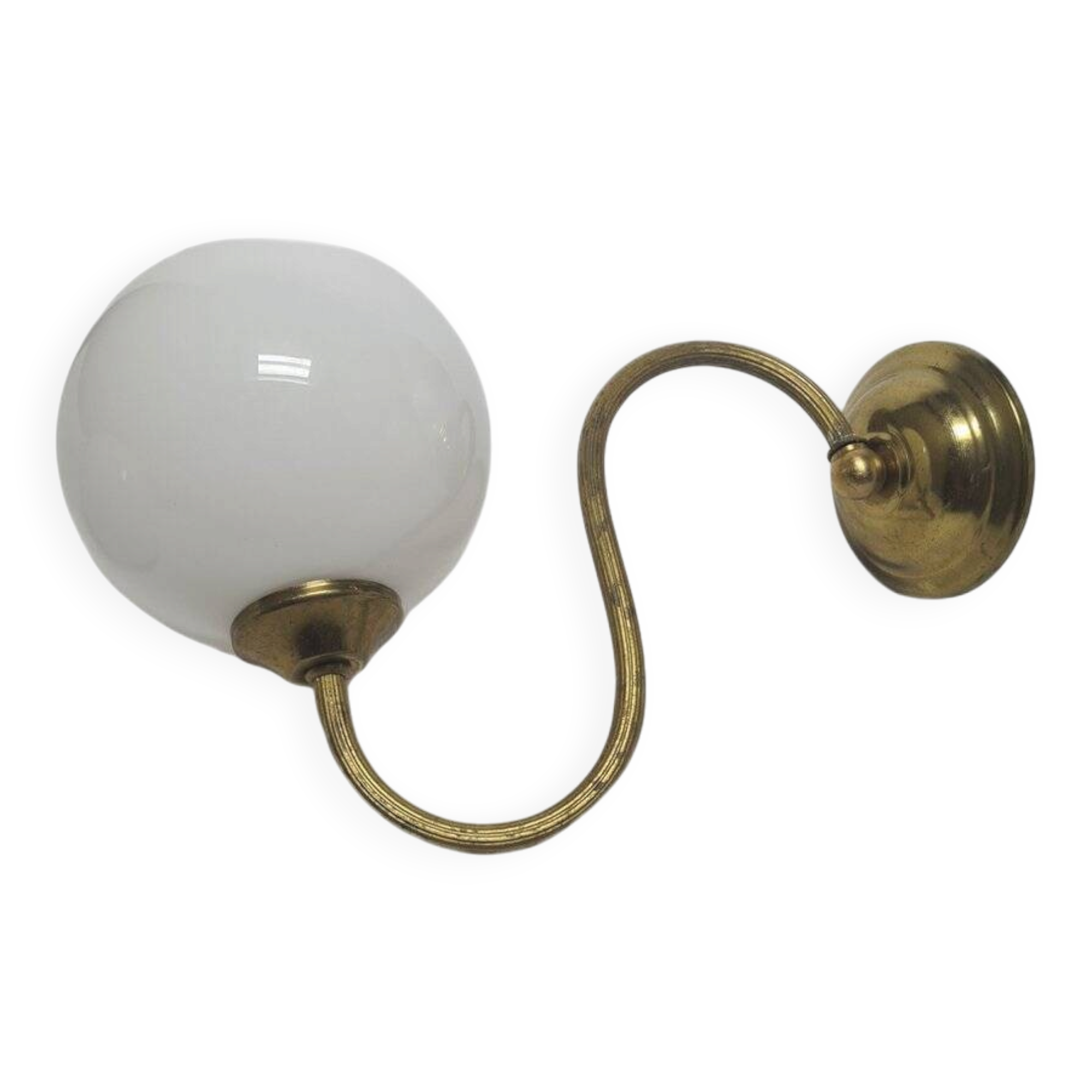 Art Deco metal wall lamp, Poland, 1950s
