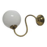 Art Deco metal wall lamp, Poland, 1950s