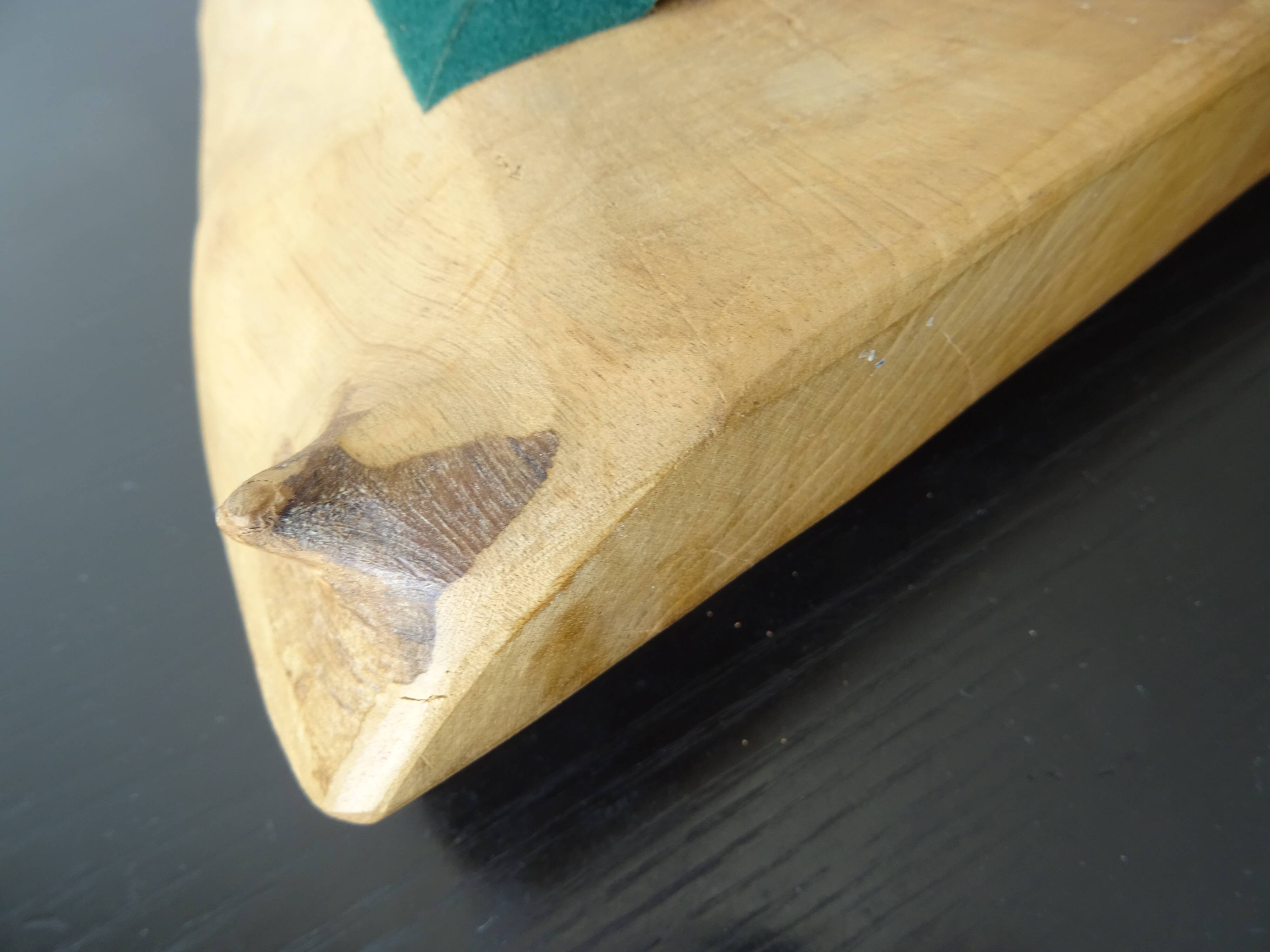 Brutalist free-form solid wood mirror from the 70s