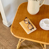 Rattan side table