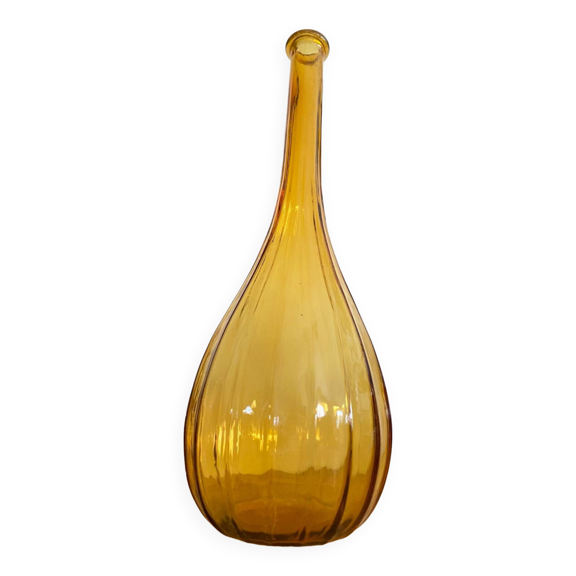 Carafe Empoli ambre vintage