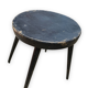 Tabouret quadripode en bois teinté noir
