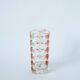 Small transparent and pink glass vase 1960