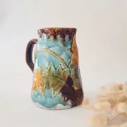 Old glazed stoneware pitcher - autumn