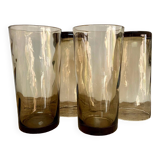 4 twisted smoked glasses