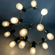 Vintage design 'hexagon' black & gold chandelier – Boulanger