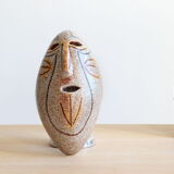 Ceramic wall mask Mayan mask from Accolay, 60s