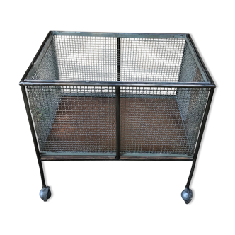 Vintage industrial case on wheels