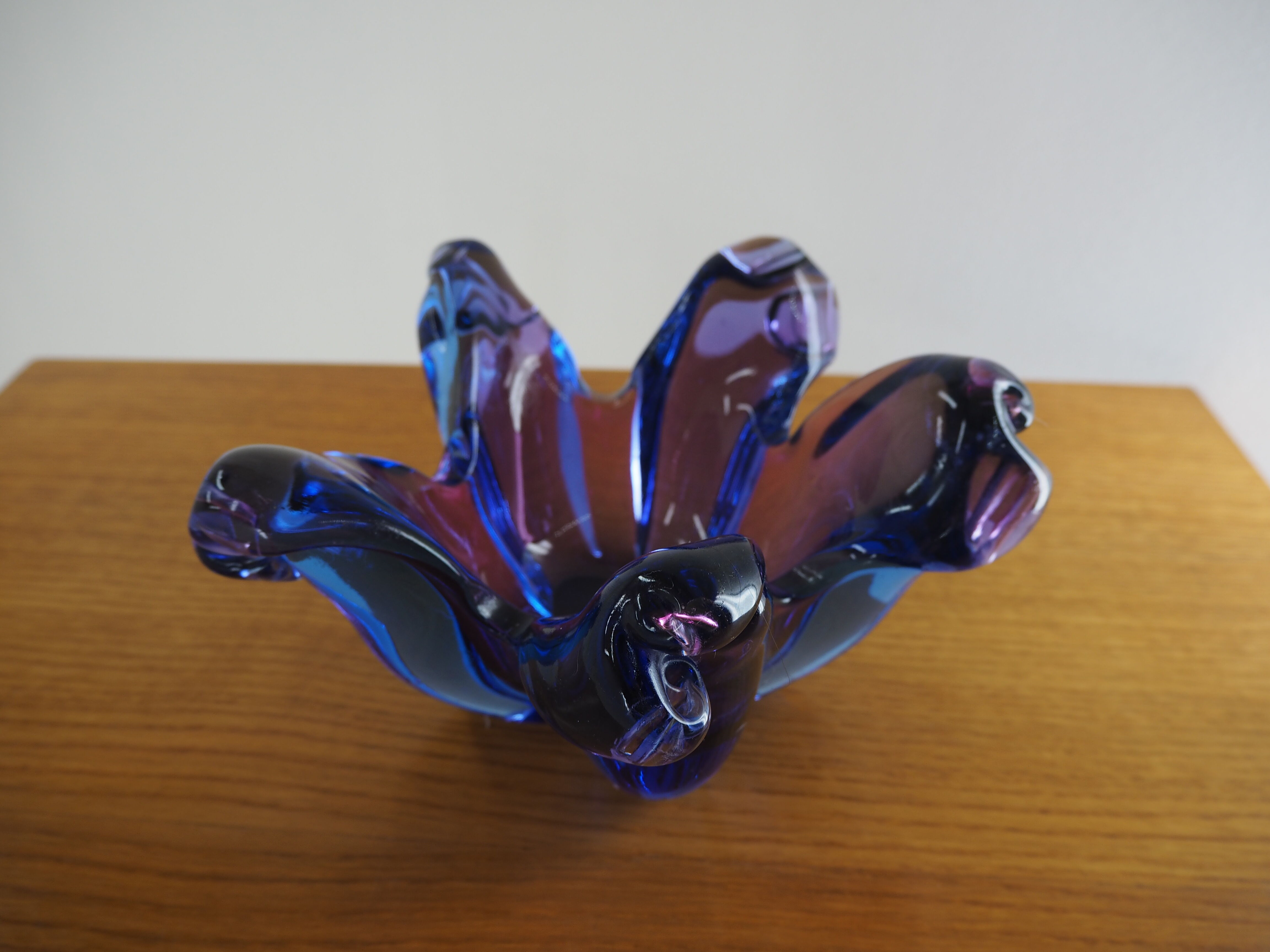Midcentury Artglass Bowl, From Czechoslovakia, 1950s