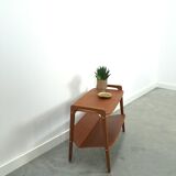 Table d’appoint en teck danois, table vintage