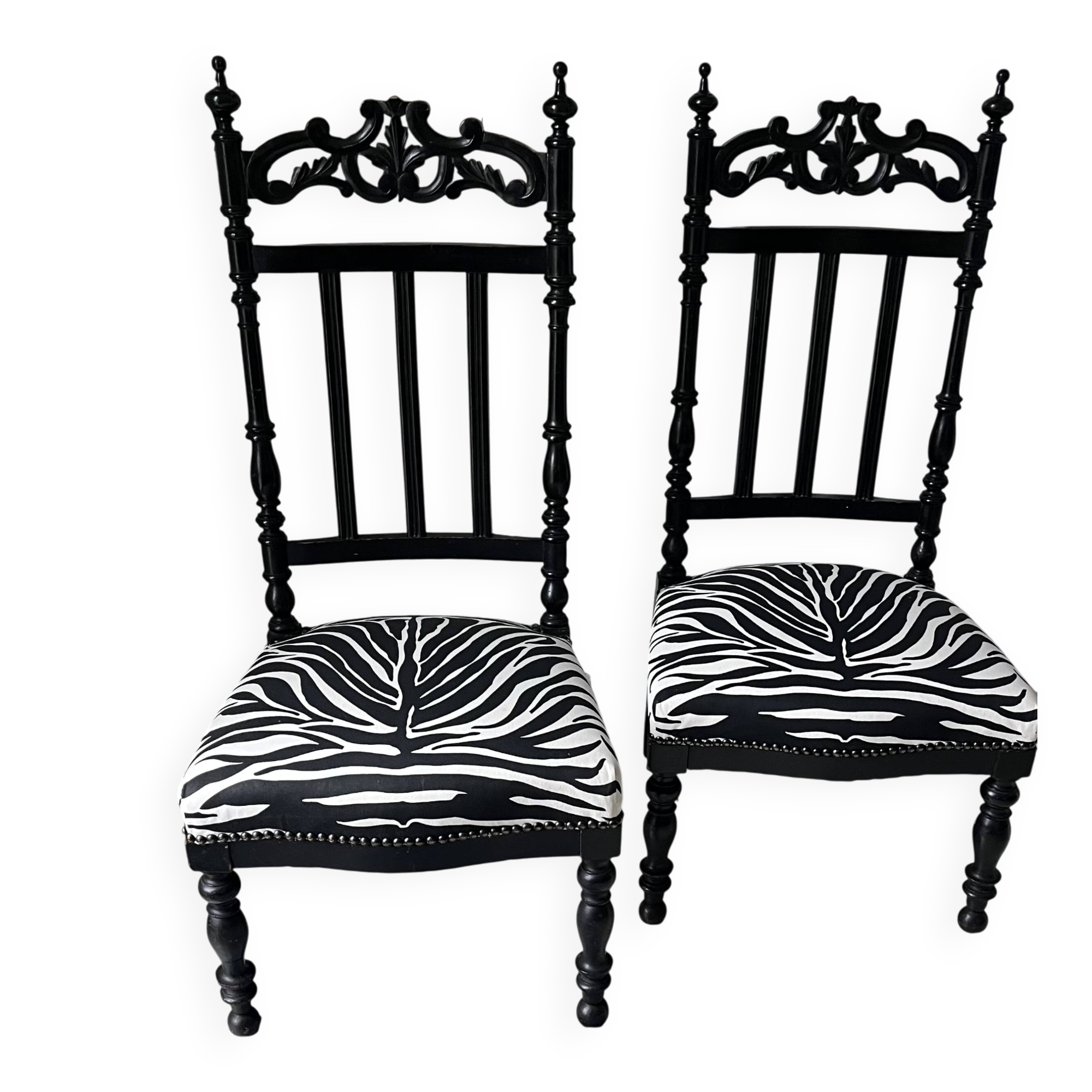 Set of 2 Low Napoleon III Chairs