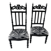 Lot de 2 chaises Basses  Napoléon III