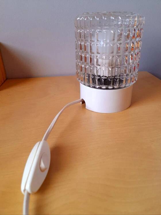 Lampe à poser en verre 1970
