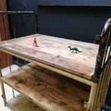 Industrial trolley, roulette shelf