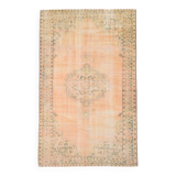 6x9 Vintage Cream & Orange Vintage Rug, 172x276Cm