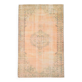 Tapis vintage crème et orange 6x9, 172x276 cm